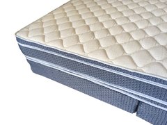 COMBO SIENA -- COLCHON Y SOMMIER KING SIZE EN RESORTES 180 X 190 + 1 RESPALDO + 1 COLCHA + 1 CUBRE COLCHON + 2 ALMOHADAS - comprar online