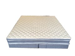 COMBO SIENA -- COLCHON Y SOMMIER KING SIZE EN RESORTES 180 X 190 + 1 RESPALDO + 1 COLCHA + 1 CUBRE COLCHON + 2 ALMOHADAS - tienda PRODOTTO