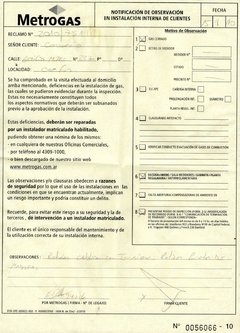 Tramites por suministro cortado. formulario 1022 ( boleta amarilla)