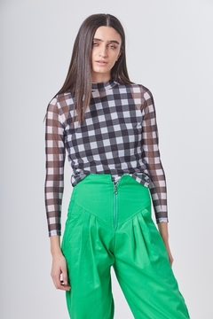 POLERA CHECKER - NEGRO - comprar online