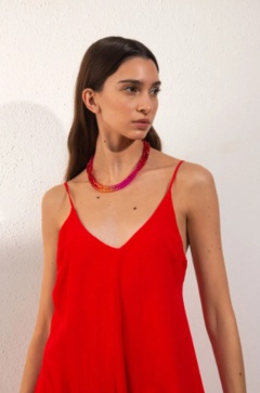 VESTIDO SHITAKE - ROJO - comprar online