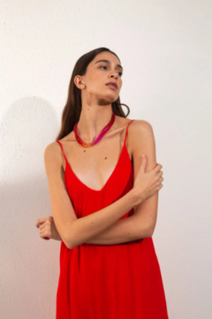 VESTIDO SHITAKE - ROJO - Chunchon