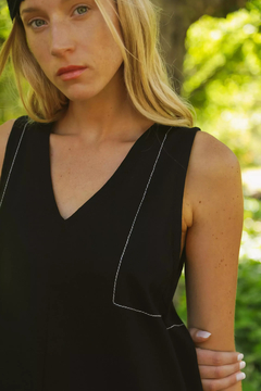 VESTIDO KATE LINO - BLACK en internet