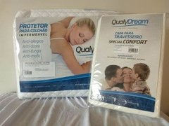 Capa Protetor Cama Solteiro Impermeável + 1 Para Travesseiro - comprar online
