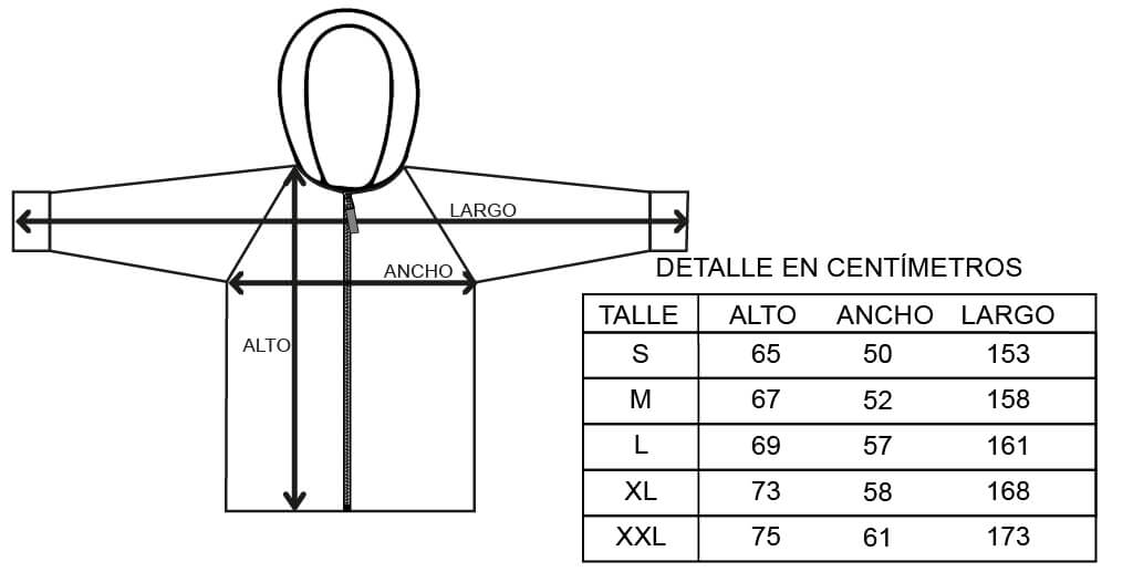 Tabla de Talles Camperas Black Crown