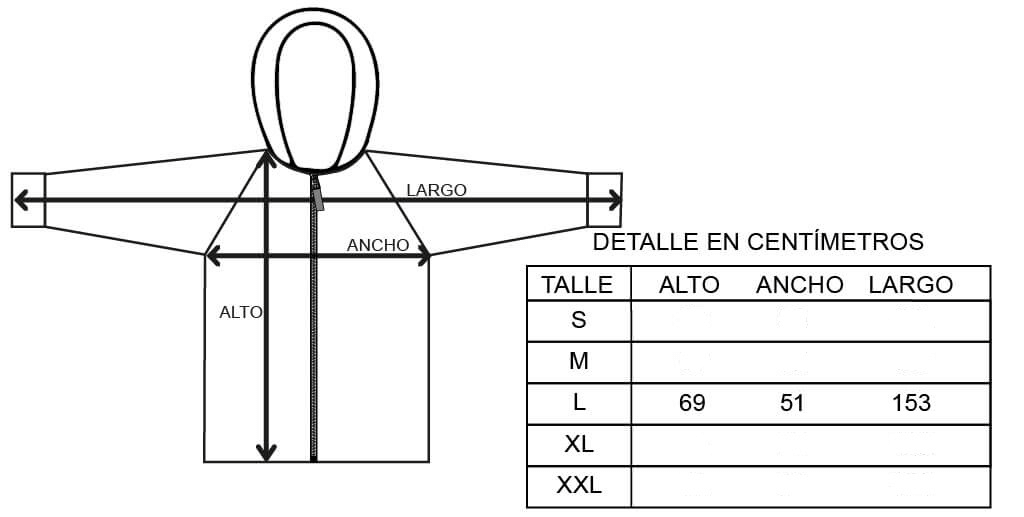 Tabla de Talles Camperas Cortavientos Nox