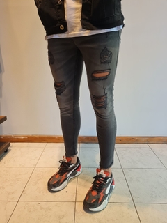 Jean Gris Chupin Elastizado