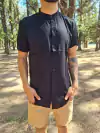 Camisa Lino Negro