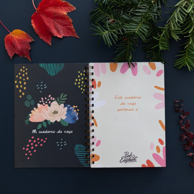 Cuaderno Viaje Flores Negras - Comprar en Puro Diseño