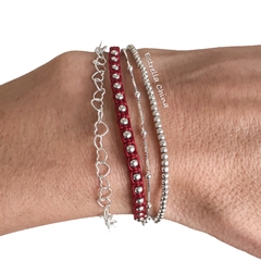 Pulsera Macramé roja - comprar online