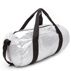 bolso metalizado compactable con logo