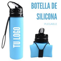 botella de silicona en color con tu logo articulo publicitario