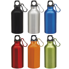 Botella metálica de aluminio con logo