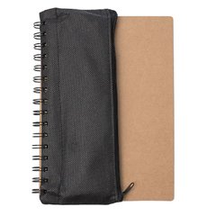 cuaderno ecologico anillado con cartuchera completa con logo