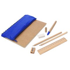 cuaderno ecologico anillado con cartuchera completa con logo