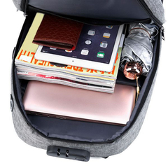mochila porta notebook aghos con cargador. regalo kit de bienvenida