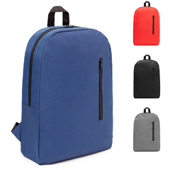 mochila simple economica modelo up en varios colores con logo. Regalo para niños