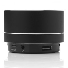 parlante bluetooth metalico con logo 