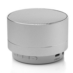 parlante bluetooth metalico con logo 