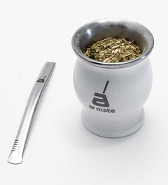 AR MATE ACERO - BLANCO + BOMBILLA - AR MATE