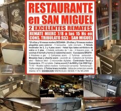 EXCELENTE RESTAURANTE EN SAN MIGUEL REMATE GASTRONOMICO EL MIERCOLES 7/8/2019