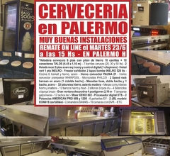 CERVECERIA en PALERMO HOLLYWOOD - REMATE GASTRONOMICO EL MARTES 23/6/2020