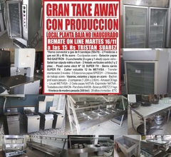 TAKE AWAY con PRODUCCIÓN – REMATE GASTRONÓMICO ON LINE el MARTES 16/11/2021