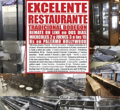 RESTAURANTE - TRADICIONAL BODEGON - REMATE GASTRONOMICO EL MIERCOLES 2 y JUEVES 3/12/2020