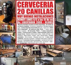 CERVECERIA en OLIVOS REMATE GASTRONOMICO EL LUNES 6/5