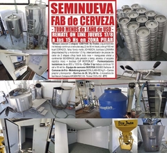 SEMINUEVA FABRICA de CERVEZA - REMATE EL JUEVES 17/8/23 a las 15 Hs
