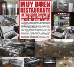 MUY BUEN RESTAURANTE – REMATE ON LINE el LUNES 27/12/2021