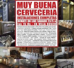 MUY BUENA CERVECERIA en VILLA BOSCH - REMATE GASTRONOMICO EL SABADO 23/5/2020