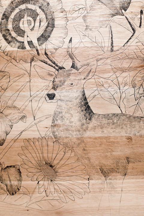 Selva sobre madera