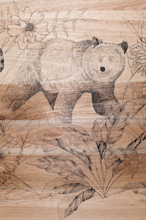 Selva sobre madera