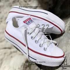 all star com plataforma branco