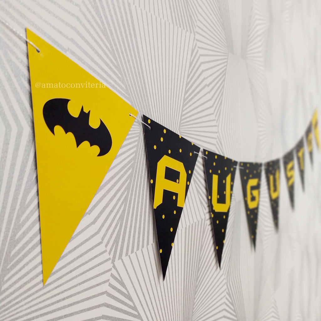 Bandeirolas Decoração Festa - Batman