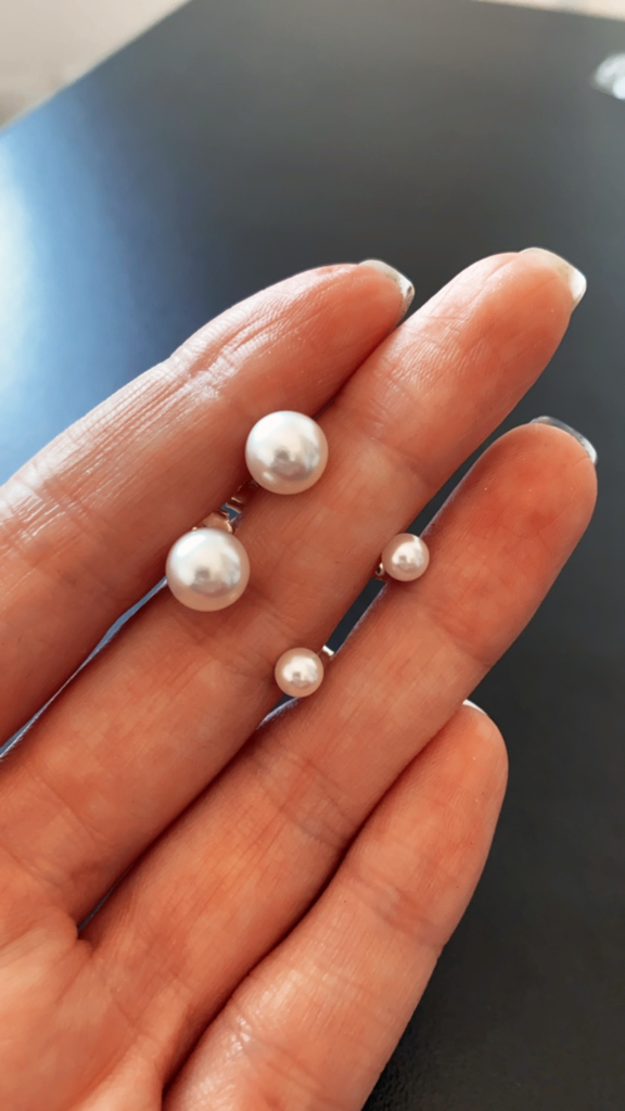 Aros perlas de plata 925 - en Joyas Lua .com