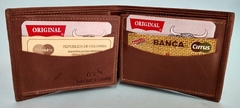 Billetera en Cuero Color Tabaco - comprar online
