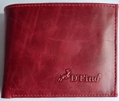Billetera en Cuero Color Rojo