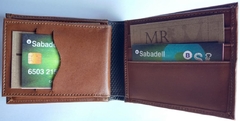 Billetera en Cuero Color Miel/Café - comprar online