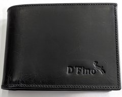 Billetera en Cuero Negro 4 partes dfino