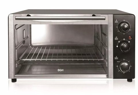 Horno Eléctrico BGH 25 Litros Acero Inox
