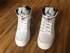 Tênis Air Jordan 5 X Supreme "White" - Outh Clothing 