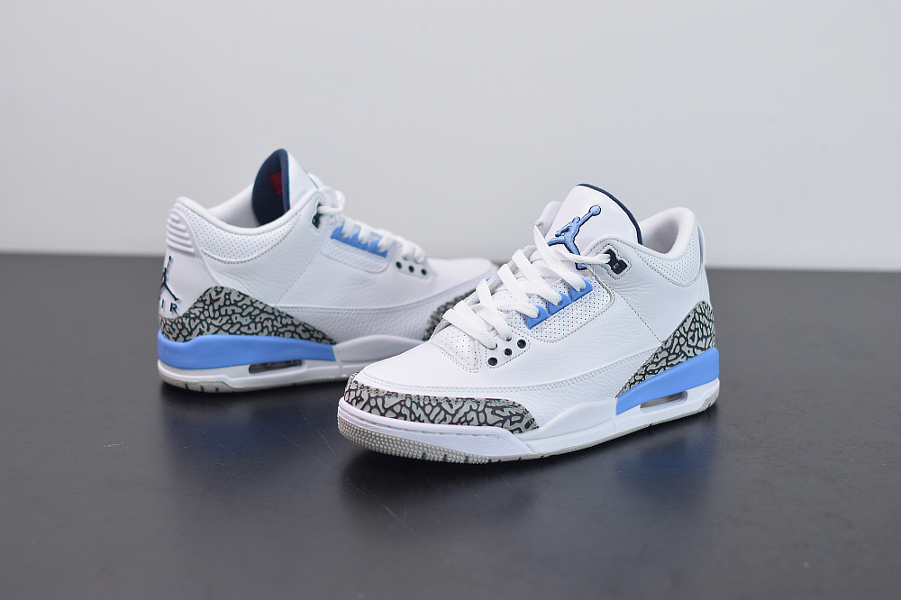 air jordan 3 branco e azul