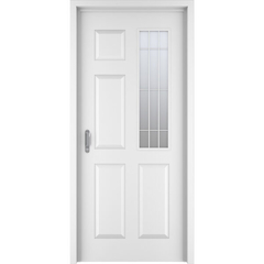 PUERTA DOBLE CHAPA INYECTADA C/ REJA LATERAL