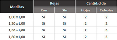 VENTANA CORREDIZA DOBLE HOJA - comprar online