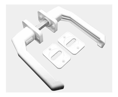 Picaporte Plastico Blanca/negra Con 2 Bocallaves