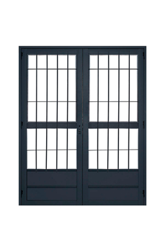 PORTADA DOBLE HOJA CON VENTANA 3/4 DE VIDRIO