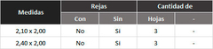 PORTON TRIPLE HOJA CON VENTANA LATERAL - comprar online