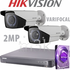 KIT HIKVISION DVR 4 + 2 CAMARAS + DISCO --KIT HIK V 2 4-2 HD